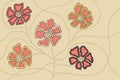 Flowers hand-drawn, vector illustrations. Coloring book. eps10